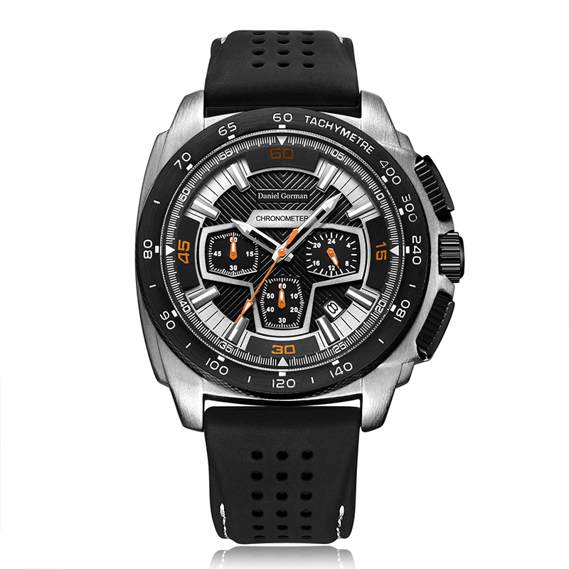 Daniel Gormantop Brand Luxury Sport Watch Men Militära klockor Blue Rubber Strap Automatiska vattentäta klockor RM2206