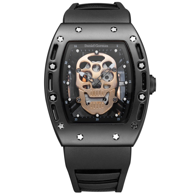 Mode Skull Men \\\\ \'s Quartz Watch Daniel Gorman Go11 Creative Dial Watch for Men Clock Gold Life Waterproof Men\'s Watches Sports Style